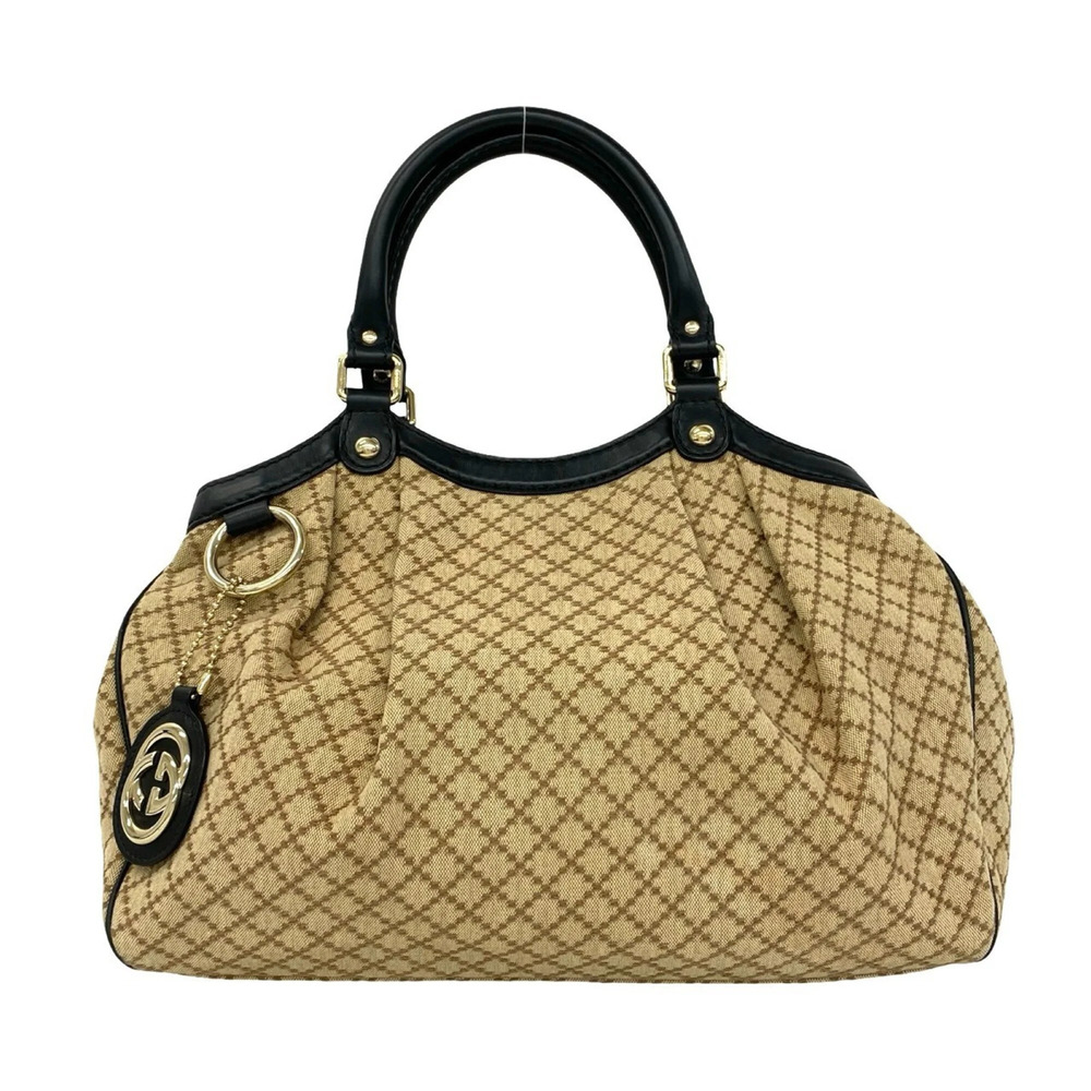 GUCCI Authentic Black Leather Tote Bag